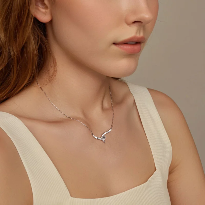 (Bild für) PANDORA Stil Einfache Linie Halskette - BSN400 - Ansicht 5