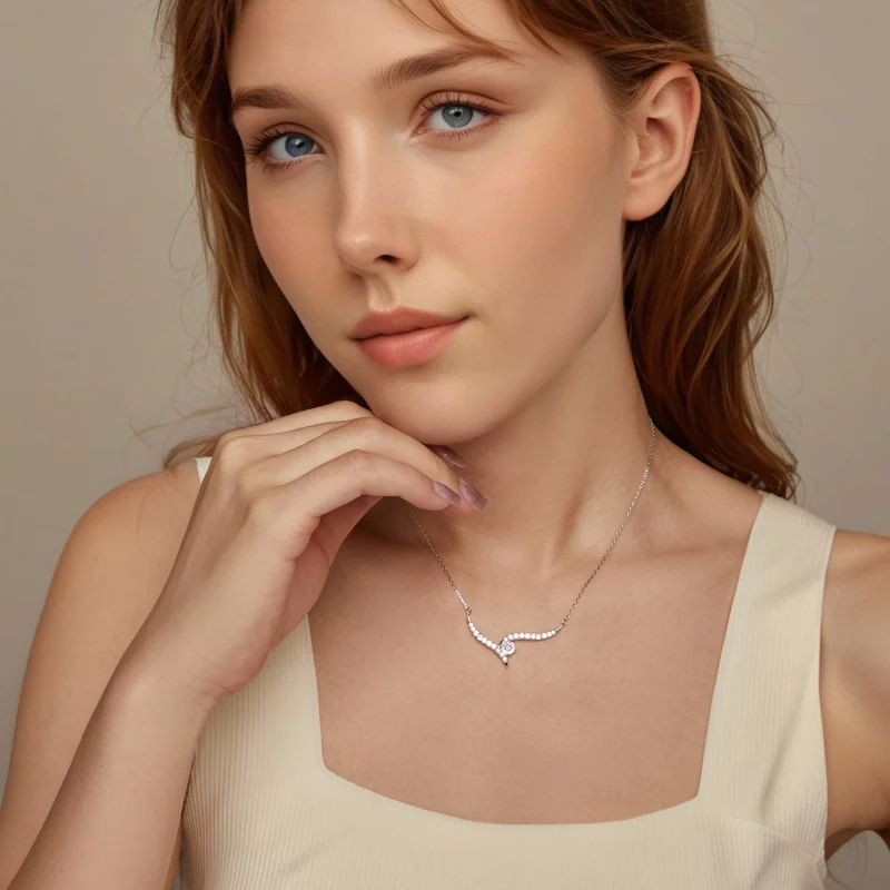 (Bild für) PANDORA Stil Einfache Linie Halskette - BSN400 - Ansicht 6