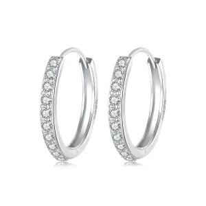 (Bild für) PANDORA Stil Einfache Sterlingsilber-Ohrringe - BSE1060-AL