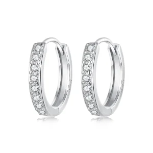 (Bild für) PANDORA Stil Einfache Sterlingsilber-Ohrringe - BSE1060-AM