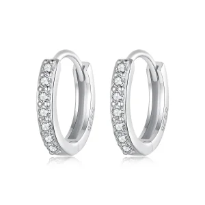 (Bild für) PANDORA Stil Einfache Sterlingsilber-Ohrringe - BSE1060-AS