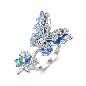 (Bild für) PANDORA Stil Eisschmetterling Offener Ring - YIR247-E