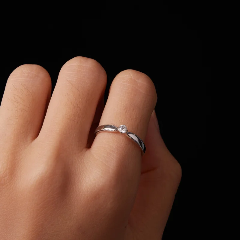 (Bild für) PANDORA Stil Exquisites funkelnder Ring (ein Zertifikat) - MSR062 - Ansicht 4