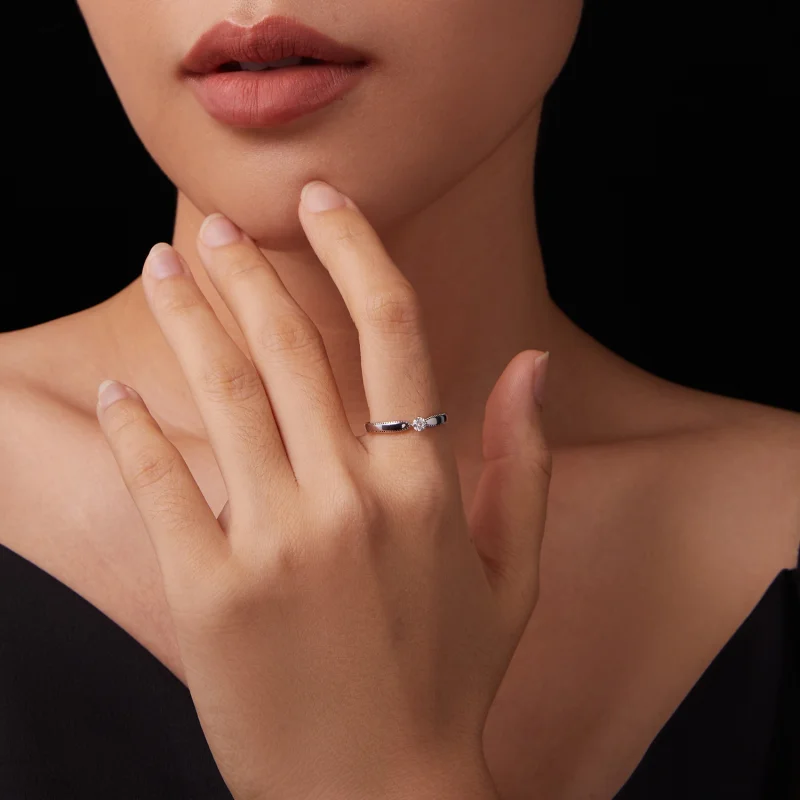 (Bild für) PANDORA Stil Exquisites funkelnder Ring (ein Zertifikat) - MSR062 - Ansicht 8
