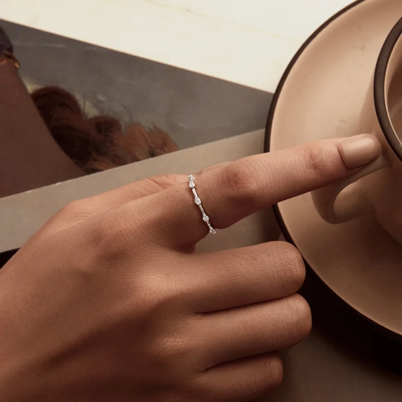 (Bild für) PANDORA Stil Exquisites kleiner Einzelfingerring - BSR576 - Ansicht 5