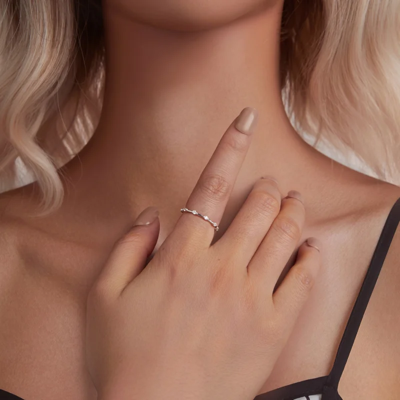 (Bild für) PANDORA Stil Exquisites kleiner Einzelfingerring - BSR576 - Ansicht 6