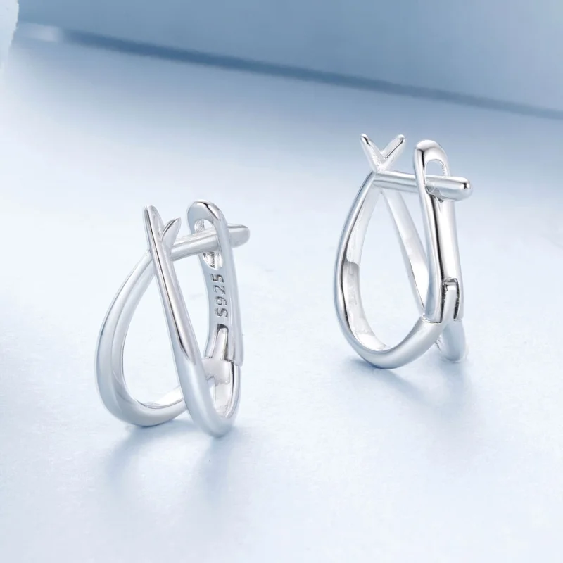 (Bild für) PANDORA Stil Exquisites silbernes Ohrbügel - BSE1053 - Ansicht 3