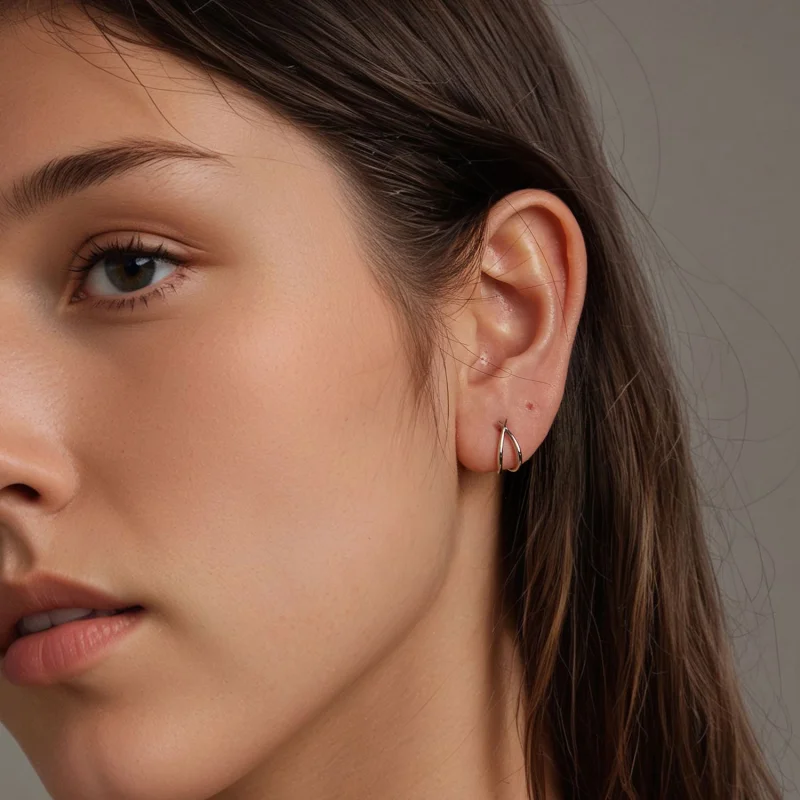 (Bild für) PANDORA Stil Exquisites silbernes Ohrbügel - BSE1053 - Ansicht 8