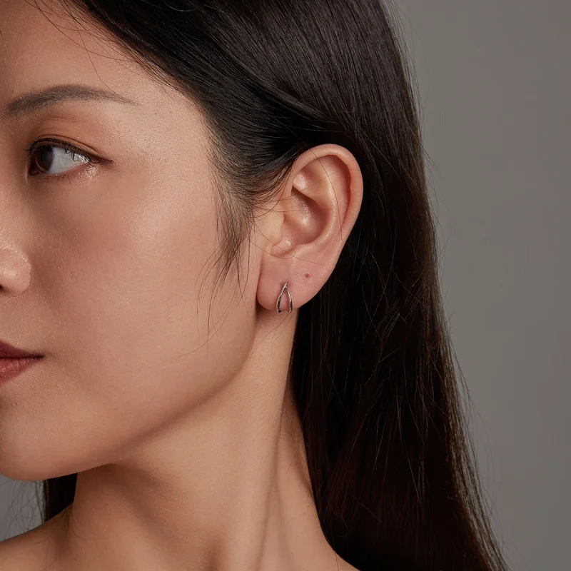 (Bild für) PANDORA Stil Exquisites silbernes Ohrbügel - BSE1053 - Ansicht 9