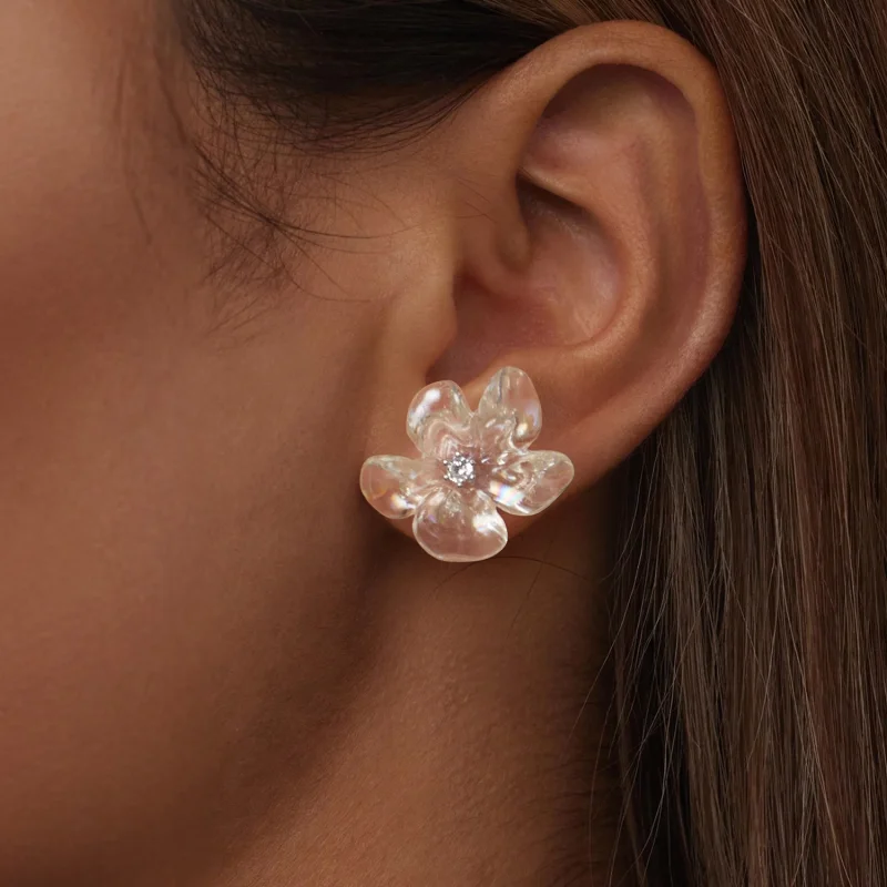 (Bild für) PANDORA Stil Frische Blumen Ohrringe - SCE1804 - Ansicht 6