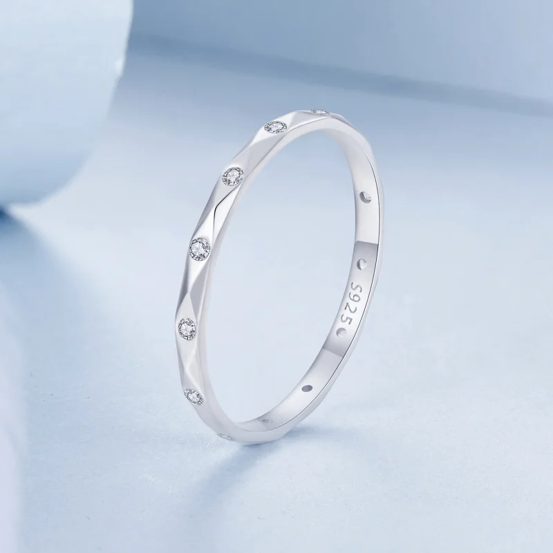 (Bild für) PANDORA Stil Funkelnder Diamant kleiner Einzelfingering - BSR578 - Ansicht 2
