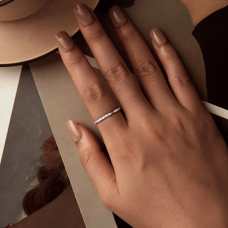 (Bild für) PANDORA Stil Funkelnder Diamant kleiner Einzelfingering - BSR578 - Ansicht 4