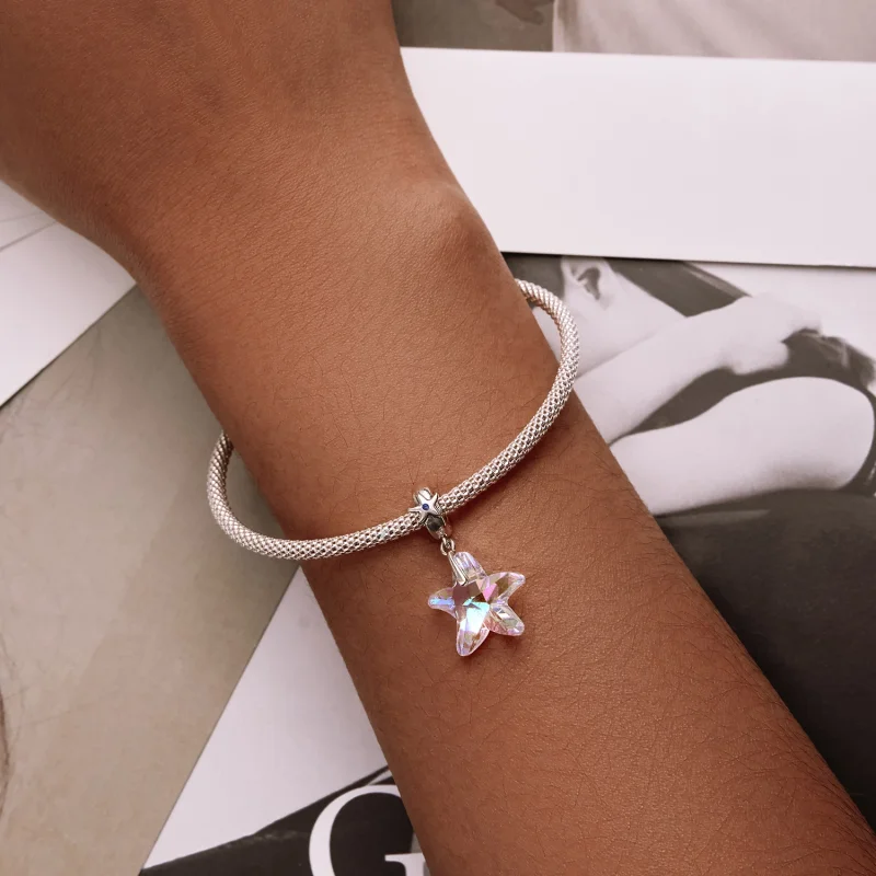 (Bild für) PANDORA Stil Glas-Seestern-Anhänger - BSC599 - Ansicht 6