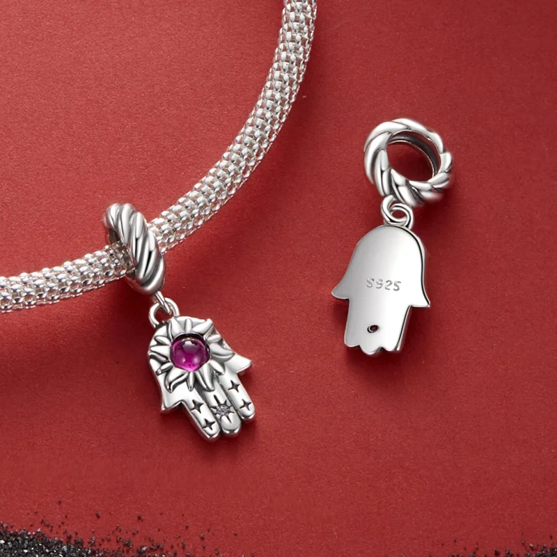 (Bild für) PANDORA Stil Hand-der-Fatima-Anhänger - SCC2848 - Ansicht 4