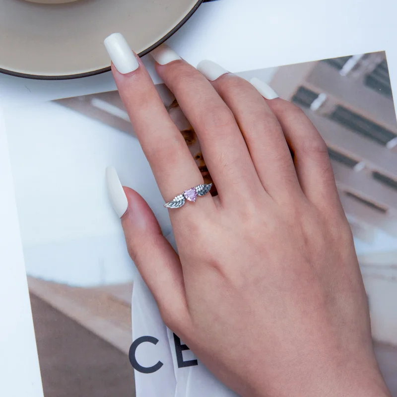 (Bild für) PANDORA Stil Herz-Flügel Ring - SCR874 - Ansicht 6