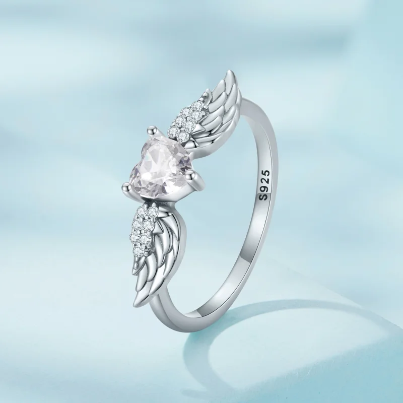 (Bild für) PANDORA Stil Herz-Flügel Ring - SCR874 - Ansicht 9