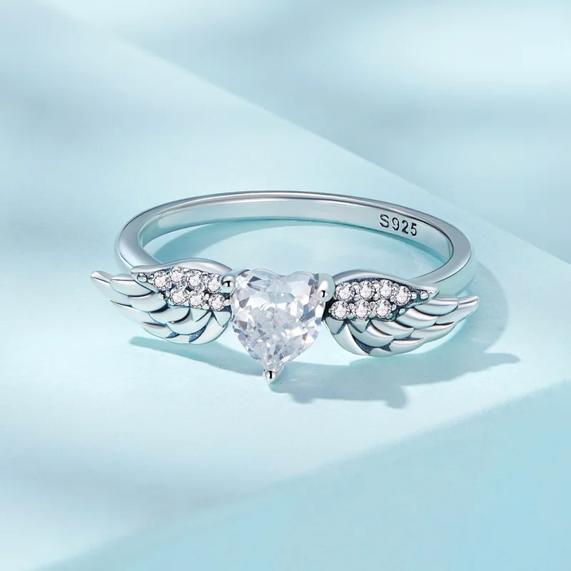 (Bild für) PANDORA Stil Herz-Flügel Ring - SCR874 - Ansicht 10