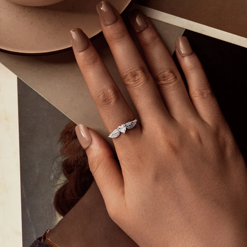 (Bild für) PANDORA Stil Herz-Flügel Ring - SCR874 - Ansicht 11