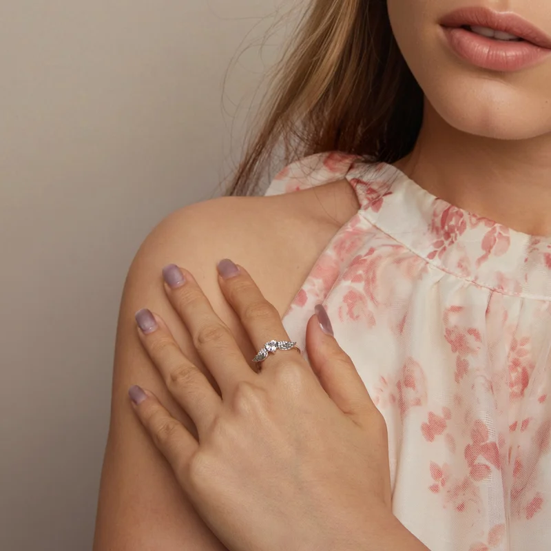 (Bild für) PANDORA Stil Herz-Flügel Ring - SCR874 - Ansicht 15