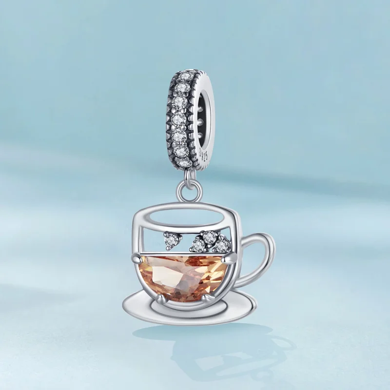 (Bild für) PANDORA Stil Interessanter Kaffee-Anhänger - SCC2842 - Ansicht 2