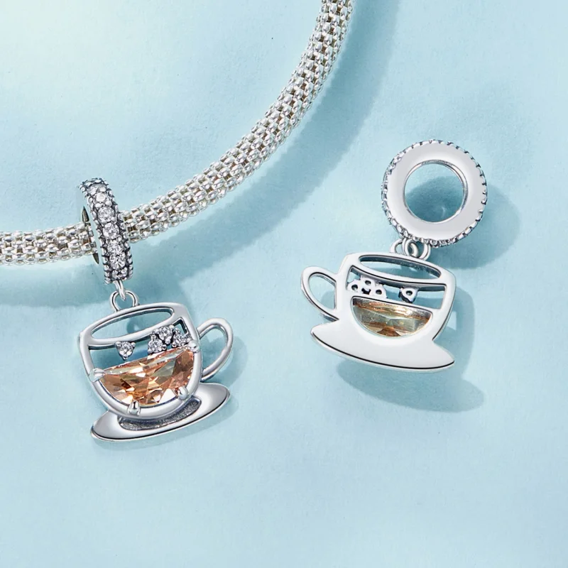 (Bild für) PANDORA Stil Interessanter Kaffee-Anhänger - SCC2842 - Ansicht 5