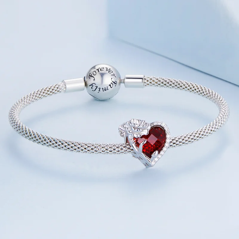 (Bild für) PANDORA Stil Januar-Herz-Anhänger aus Geburtsstein - BSC660-1 - Ansicht 4