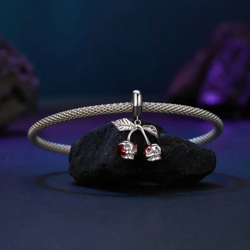 (Bild für) PANDORA Stil Kirschschädel-Anhänger - SCC2904 - Ansicht 3