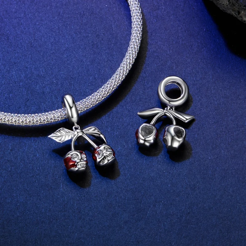 (Bild für) PANDORA Stil Kirschschädel-Anhänger - SCC2904 - Ansicht 4