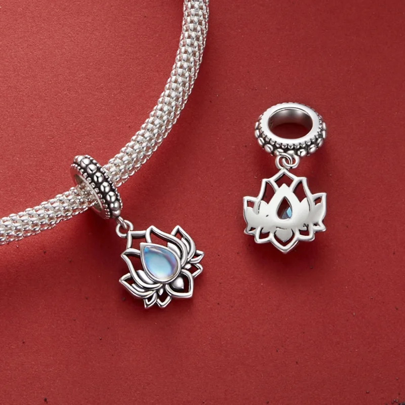 (Bild für) PANDORA Stil Lotus-Anhänger - SCC2847 - Ansicht 4