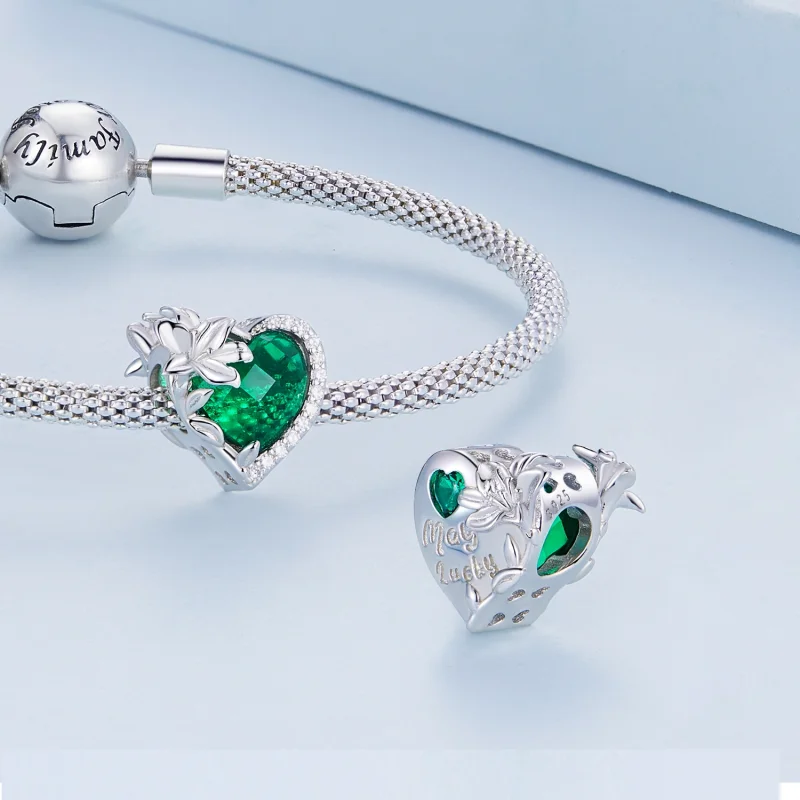(Bild für) PANDORA Stil Mai Edelstein Herz-Anhänger - BSC660-5 - Ansicht 5