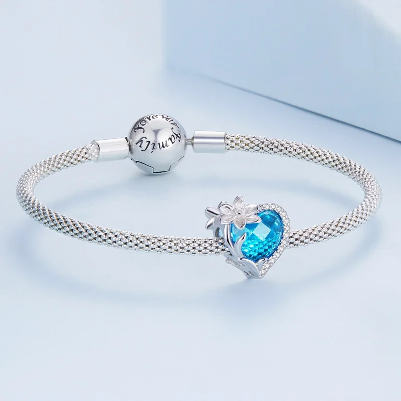 (Bild für) PANDORA Stil März Geburtsstein Herz-Anhänger - BSC660-3 - Ansicht 4