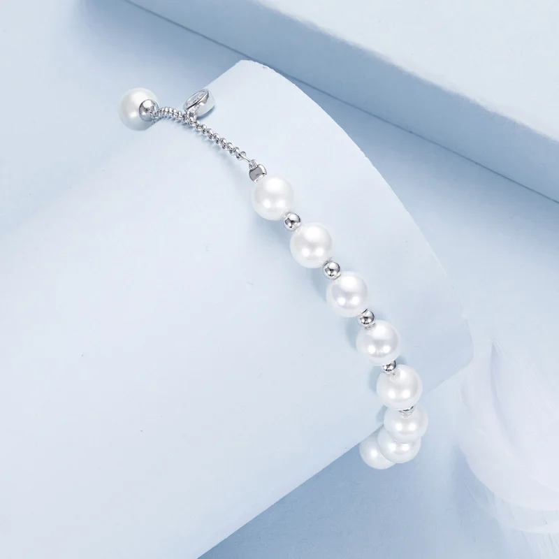 (Bild für) PANDORA Stil Muschelperlen-Quasten-Armband - BSB189 - Ansicht 2