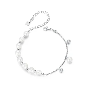 (Bild für) PANDORA Stil Muschelperlen-Quasten-Armband - BSB189
