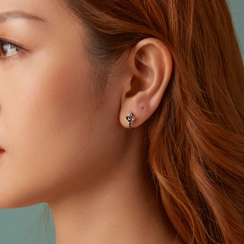 (Bild für) PANDORA Stil Nachtblume Ohrringe - SCE1801 - Ansicht 10