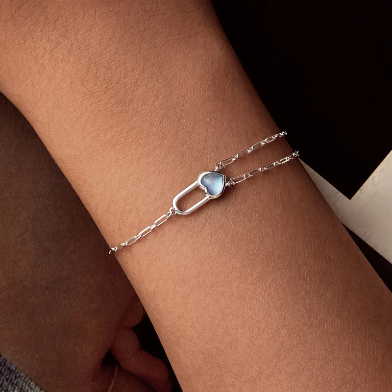 (Bild für) PANDORA Stil Natürlicher Aquamarin Armband - BSB191 - Ansicht 3