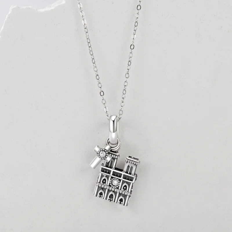 (Bild für) PANDORA Stil Notre-Dame de Paris Anhänger - SCC2873 - Ansicht 3