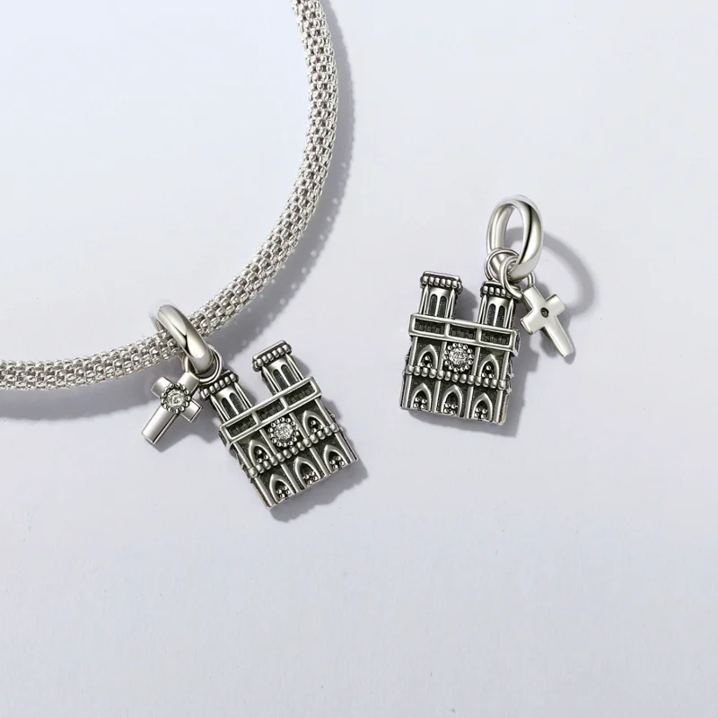 (Bild für) PANDORA Stil Notre-Dame de Paris Anhänger - SCC2873 - Ansicht 5