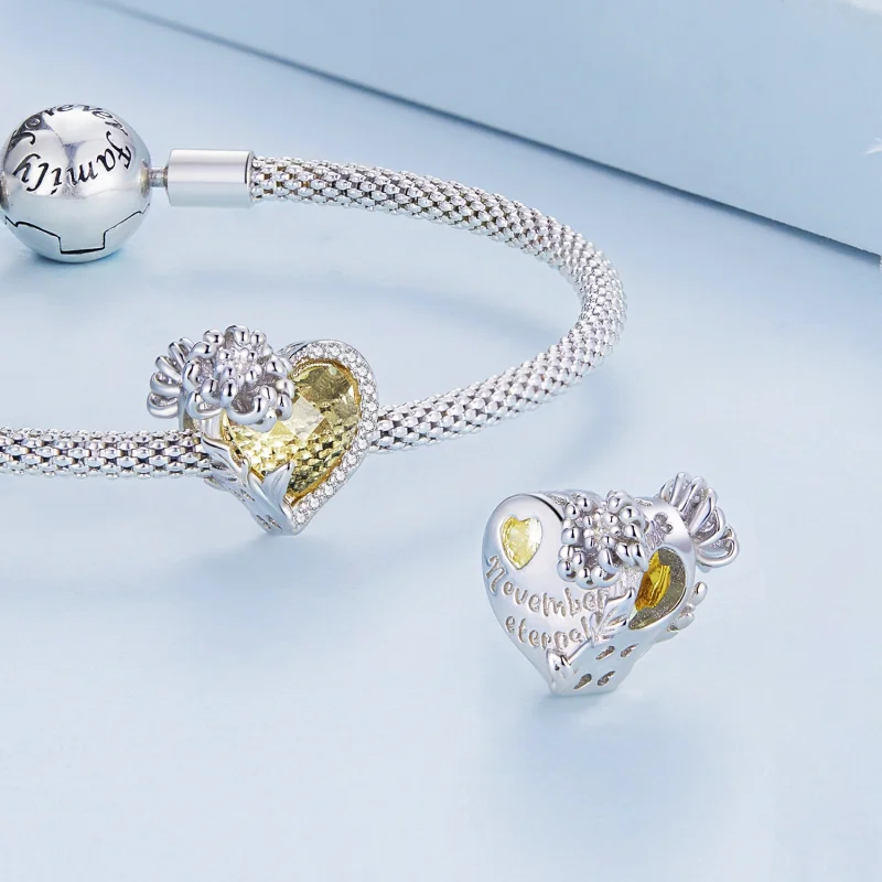 (Bild für) PANDORA Stil November-Geburtsstein-Herzanhänger - BSC660-11 - Ansicht 5