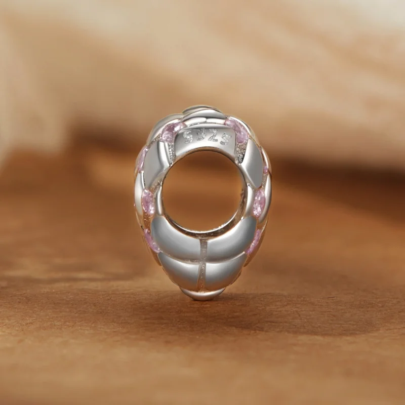 (Bild für) PANDORA Stil Pink Diamond Herz Perlen - BSC1054 - Ansicht 3