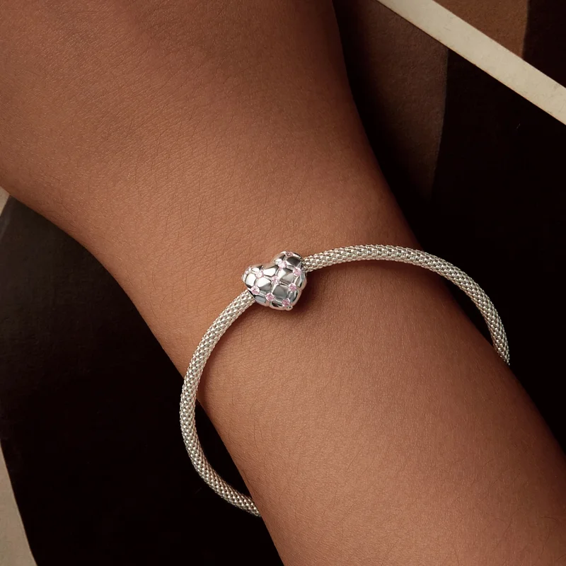 (Bild für) PANDORA Stil Pink Diamond Herz Perlen - BSC1054 - Ansicht 6