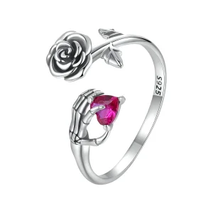 (Bild für) PANDORA Stil Rose Skeletthand Offener Ring - BSR606-E