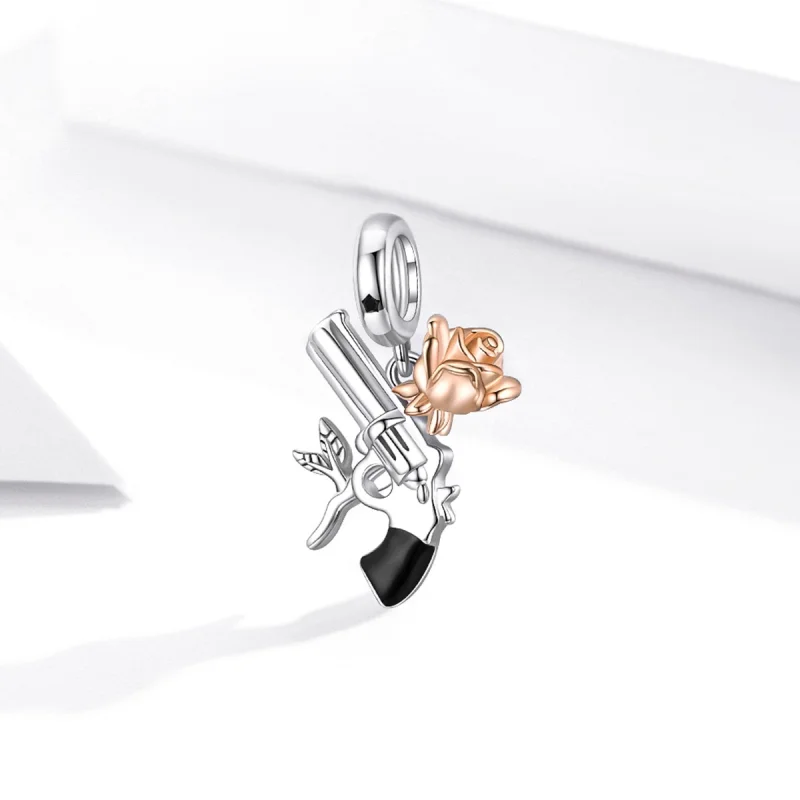 (Bild für) PANDORA Stil Rosenpistolen-Anhänger - BSC470 - Ansicht 2