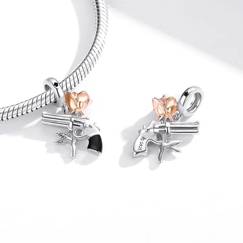 (Bild für) PANDORA Stil Rosenpistolen-Anhänger - BSC470 - Ansicht 4