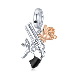 (Bild für) PANDORA Stil Rosenpistolen-Anhänger - BSC470