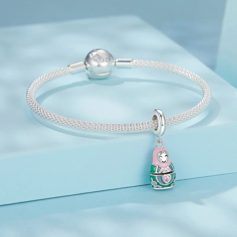 (Bild für) PANDORA Stil Russische Puppe Anhänger - SCC2901 - Ansicht 3