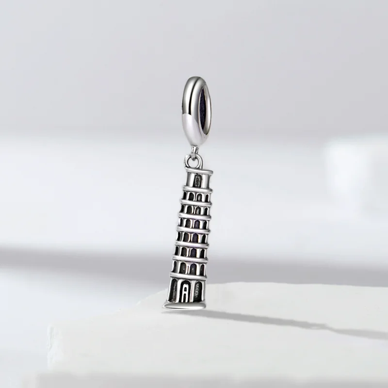 (Bild für) PANDORA Stil Schiefer Turm von Pisa Anhänger - SCC2876 - Ansicht 2