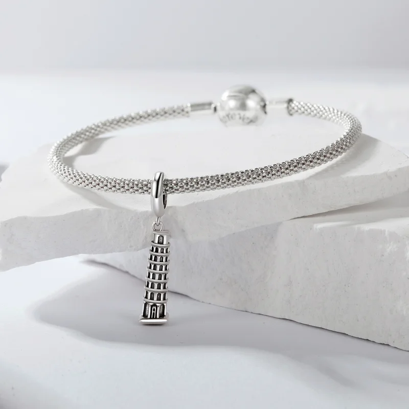 (Bild für) PANDORA Stil Schiefer Turm von Pisa Anhänger - SCC2876 - Ansicht 4