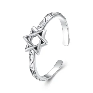 (Bild für) PANDORA Stil Sechszackiger Stern Offener Ring - SCR1078-E