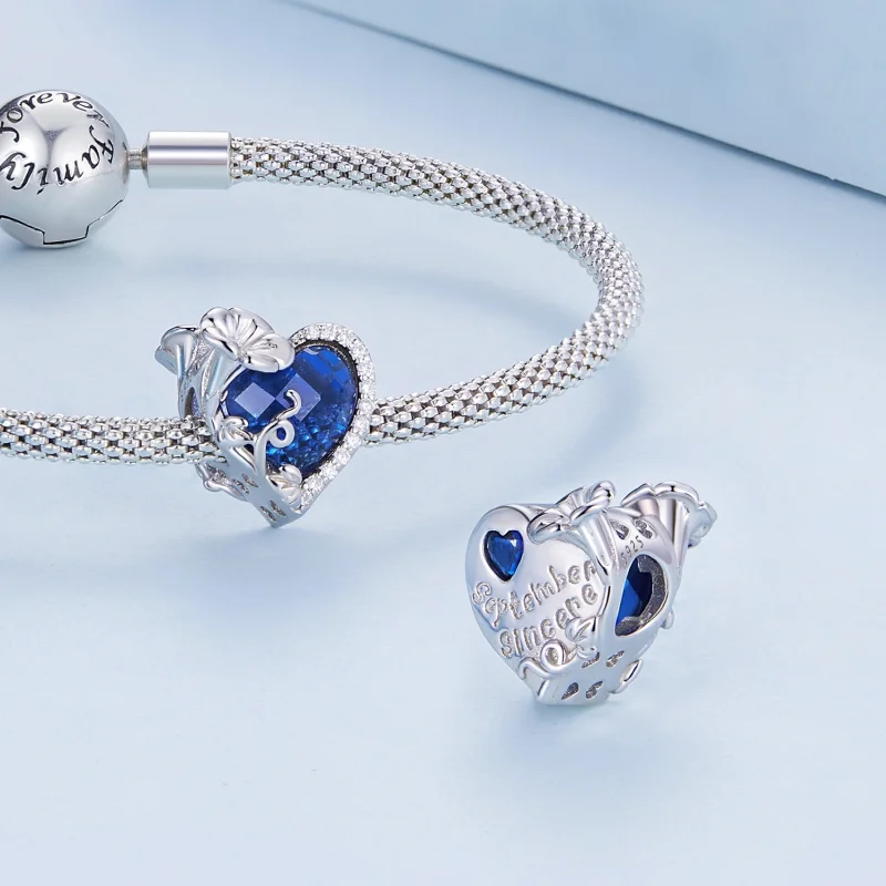 (Bild für) PANDORA Stil September Geburtsstein Herz-Anhänger - BSC660-9 - Ansicht 5