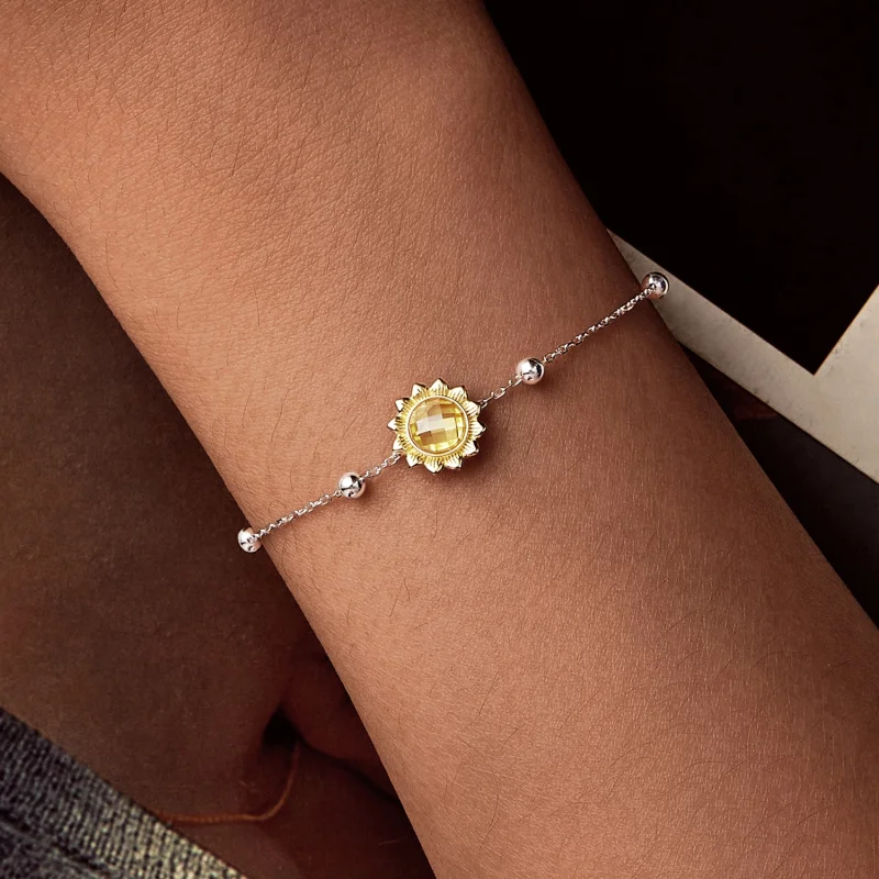 (Bild für) PANDORA Stil Sonnenblumen-Armband - SCB282 - Ansicht 3